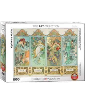  Four Seasons By Alphonse Maria Mucha 1000 Piece Puzzle, Ages 13+