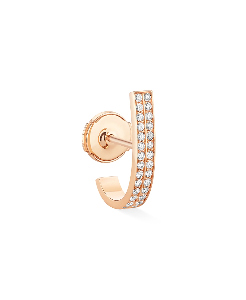 Repossi 18K Rose Gold Berbere Polished Single J Hoop Earring
