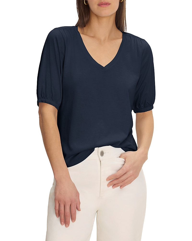 Nzt By Nic+Zoe Elbow Sleeve V Neck Tee