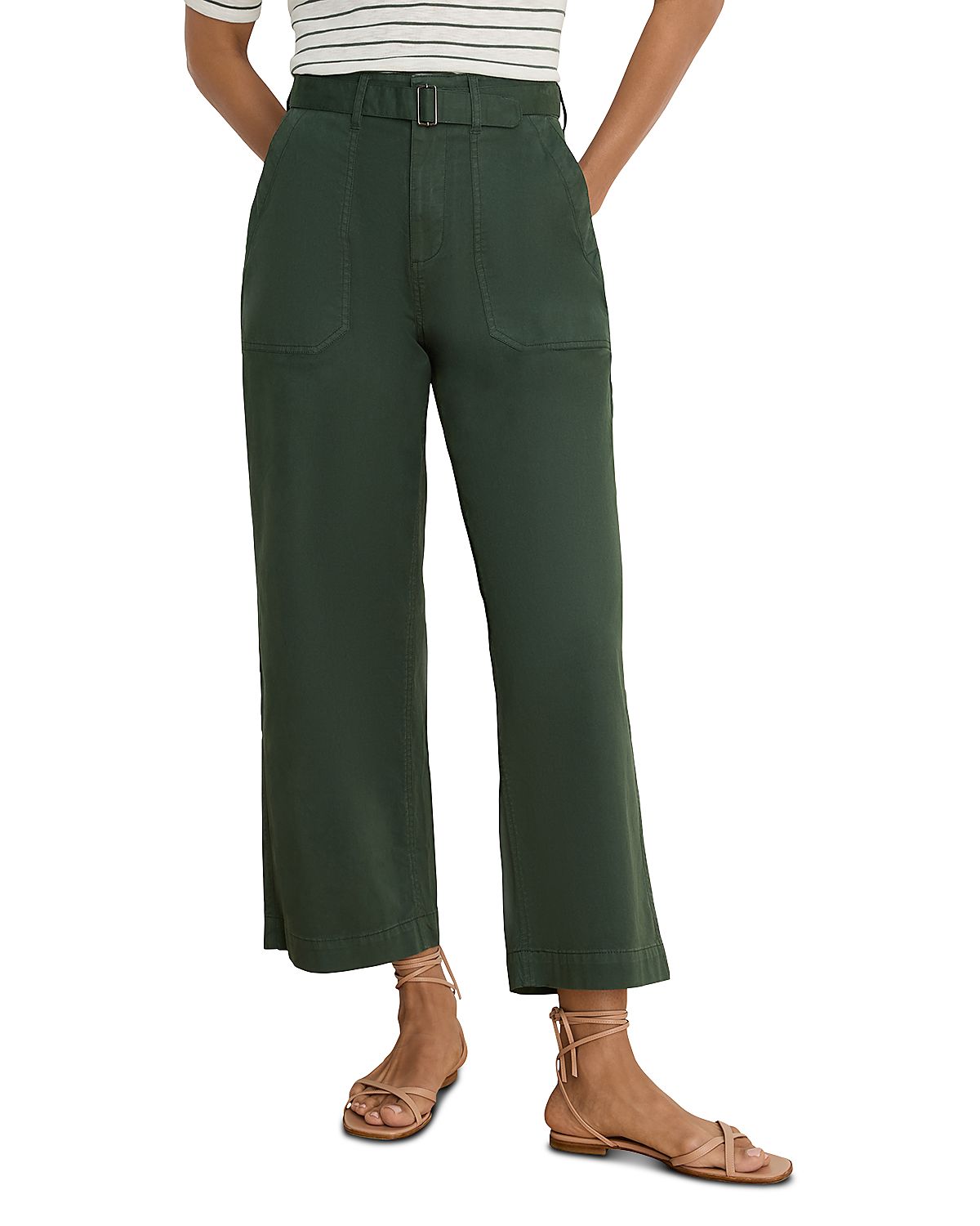 Nic+Zoe Highland Soft Stretch Wide Leg Belted Ankle Pants
