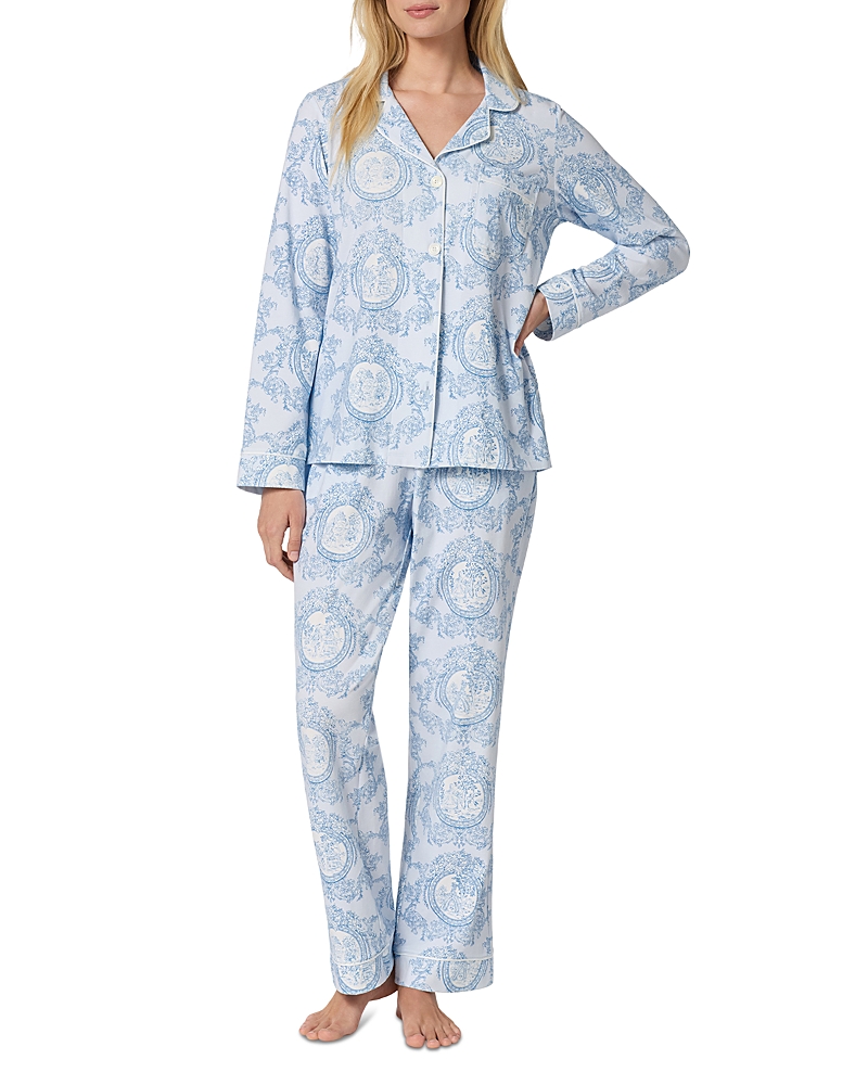 BedHead Pajamas Minuet Toile Long Sleeve Classic Stretch Jersey Pajama Set - Exclusive