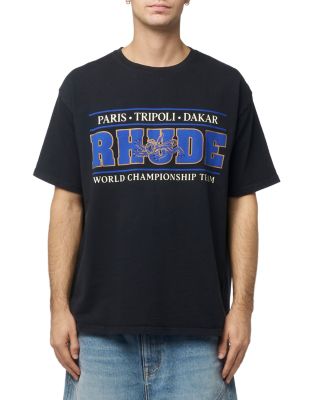 R H U D E No Man's Land Logo Graphic T-Shirt