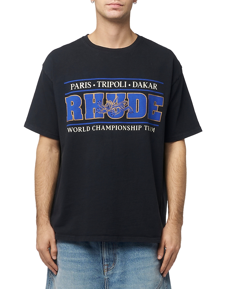 R H U D E No Man's Land Logo Graphic T-Shirt