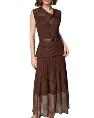 Belted Knit Maxi Dress