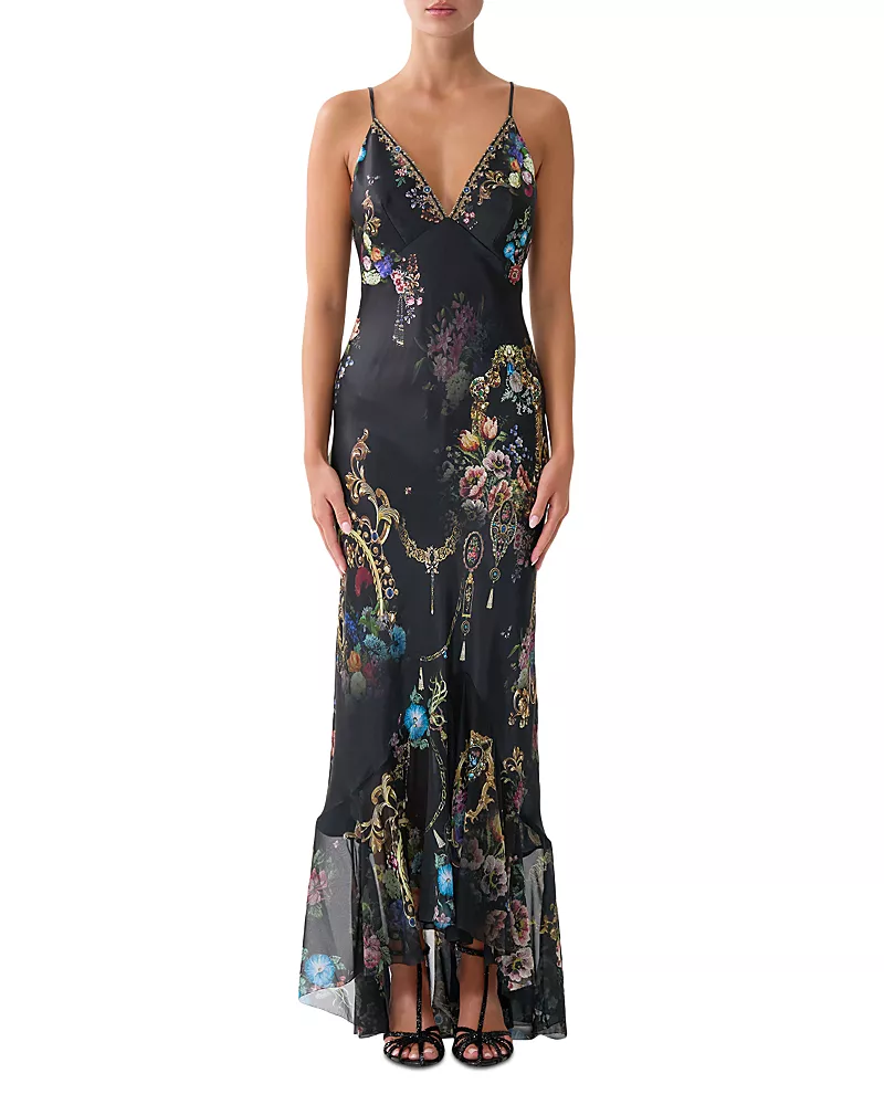 Camilla Silk V-Neck Slip Dress