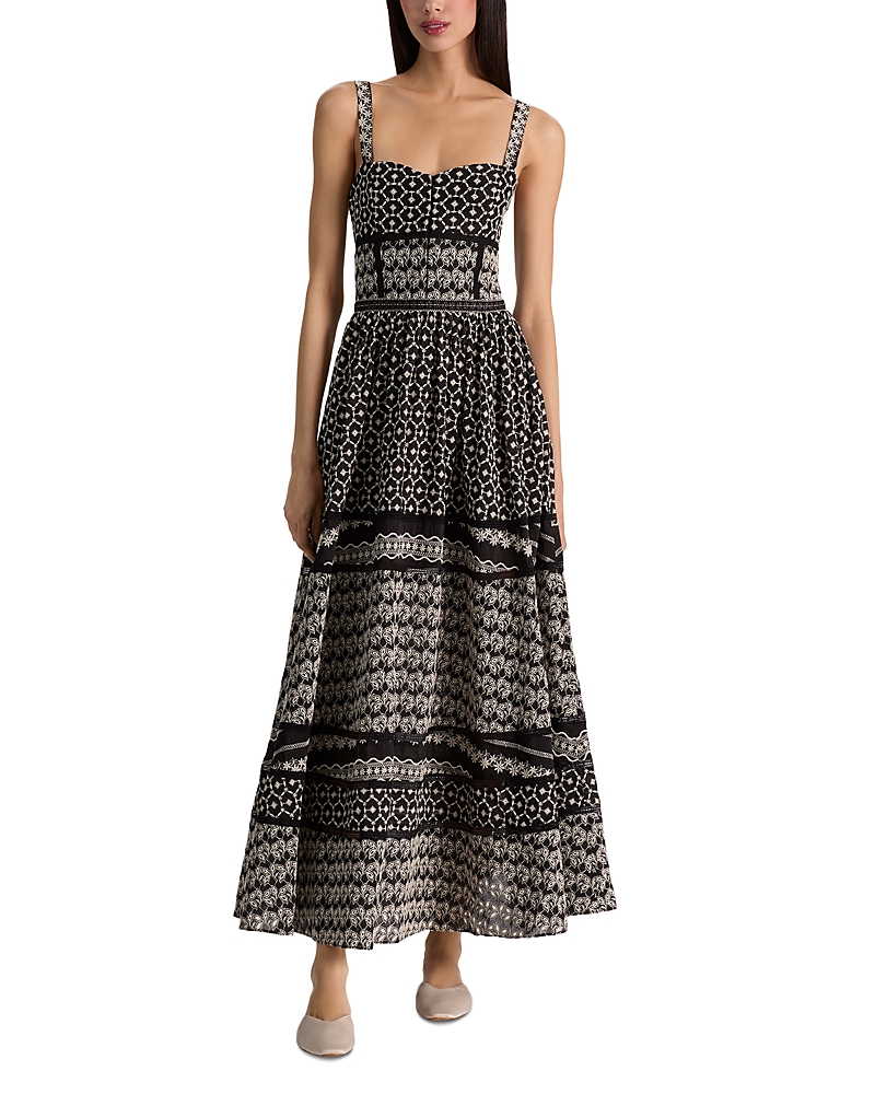 Alice and Olivia Anya Soft Sweetheart Midi Dress