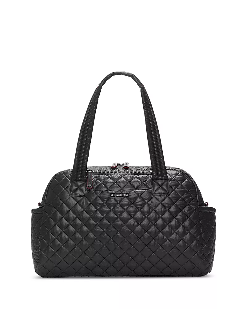Mz Wallace Jimmy Deluxe Large Quilted Nylon Weekender Bag