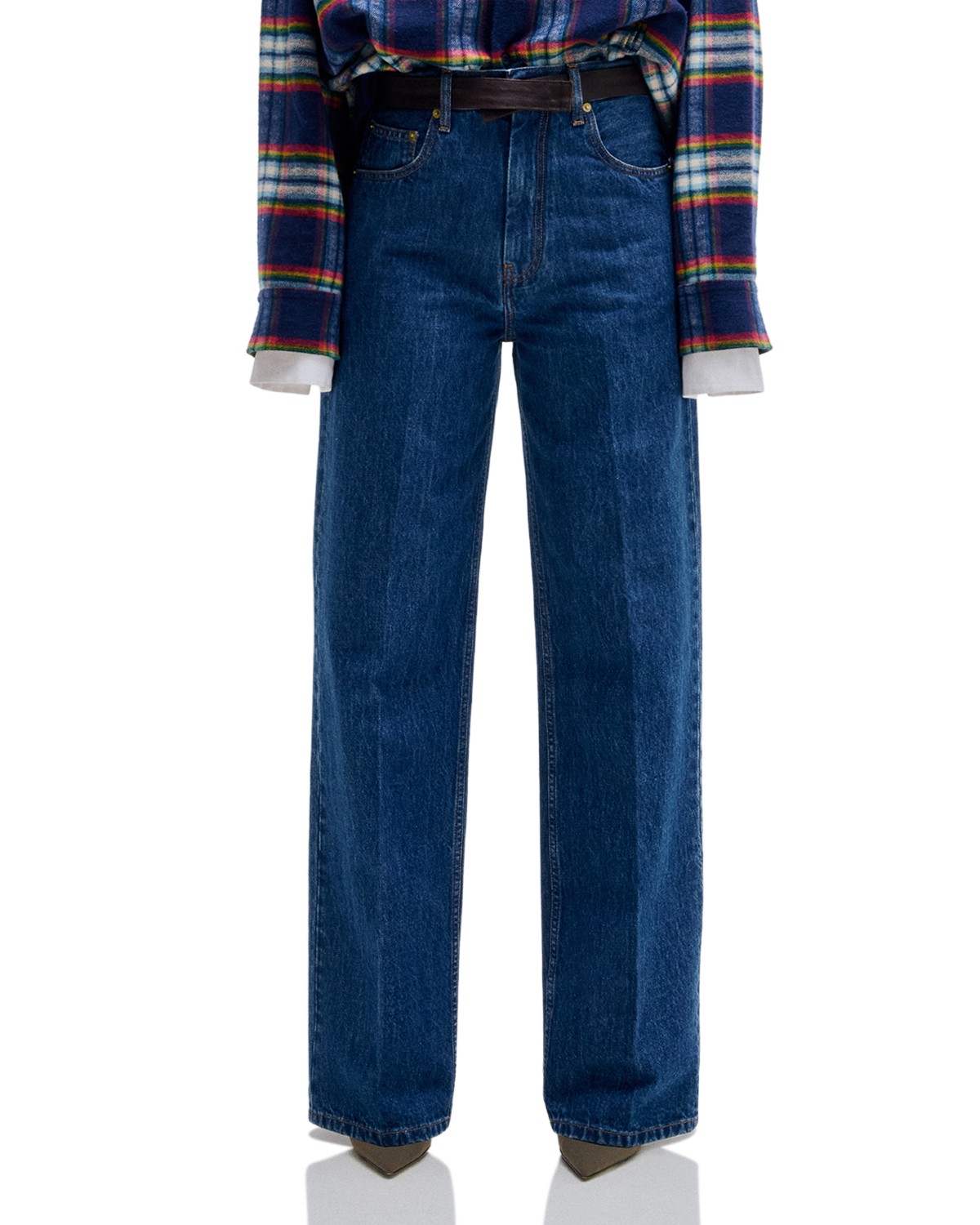 DARKPARK Cora Wide Leg Relaxed Jeans in Medium Full