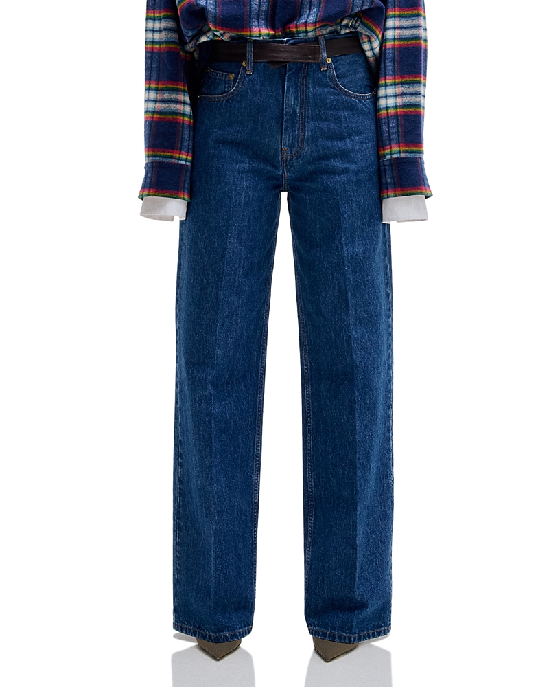 Darkpark Cora Wide Leg Relaxed Jeans in Medium Full