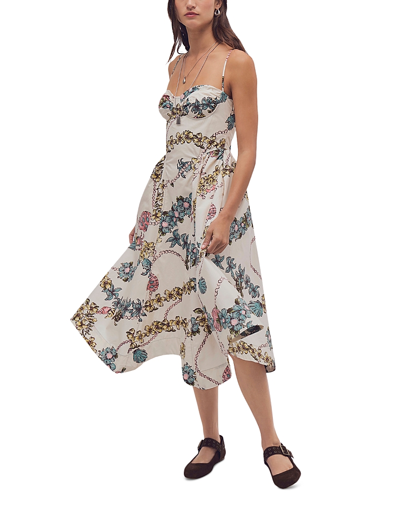 Free People Cherish Printed Midi Dress
