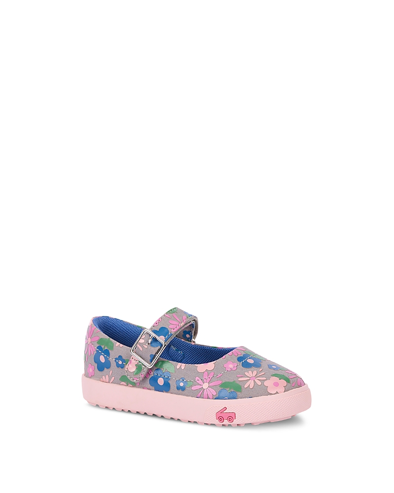See Kai Run Girls' Lucia Floral Mary Jane Shoes - Toddler, Little Kid
