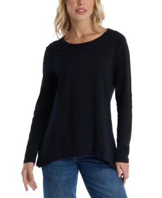 Wilt Clothing Wide Neck Ruching Details Tee