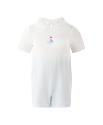 Boys' Pima Sailboat Embroidered Babysuit - Baby