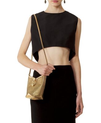  Silk Faille Cropped Top