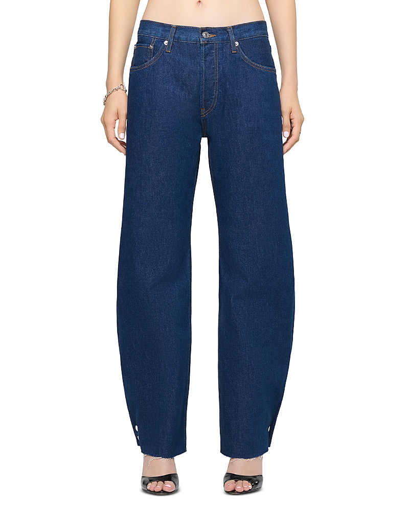Re/Done Nico High Rise Convertible Fit Jeans in Rigid Like