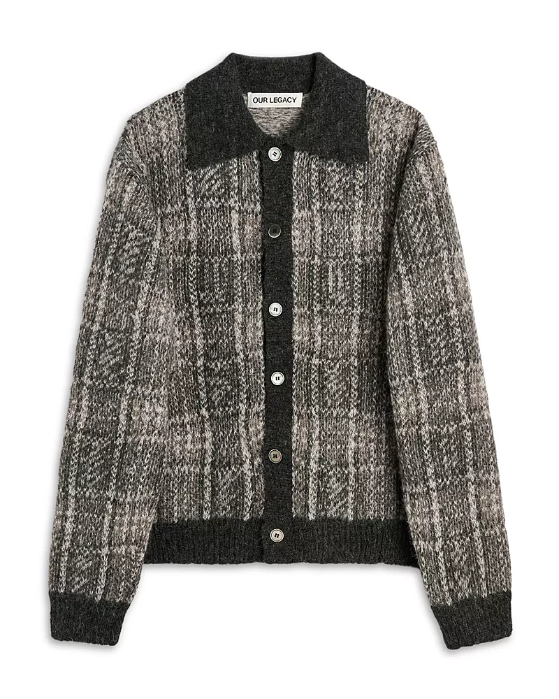 Our Legacy Evening Check Polo Sweater Jacket