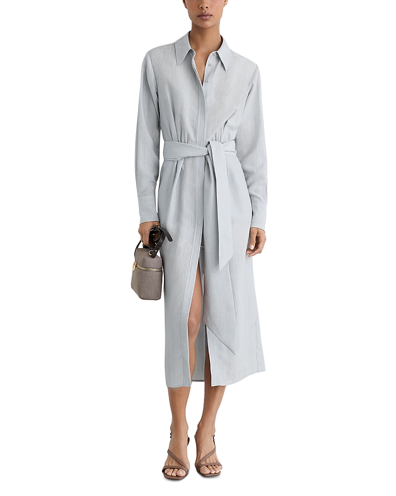 Reiss Tie Detail Shirt Dress