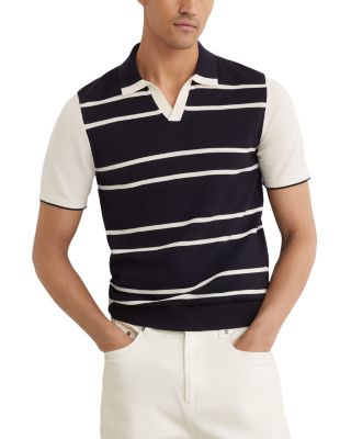 Reiss Miles Short Sleeve Merino Wool Sweater Polo