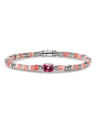 Sterling Silver Heishi Multi Gemstone Bead Bracelet