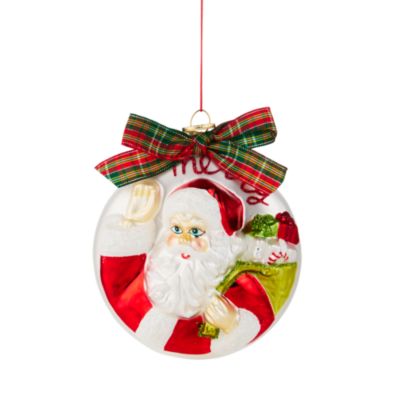 Santa Wreath Ornament
