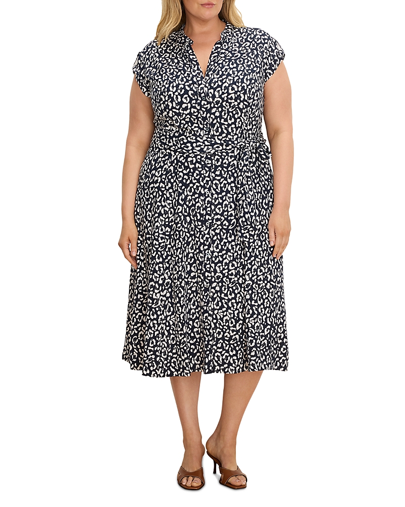 Nic+Zoe Plus Sonni Leopard Sketch Dress