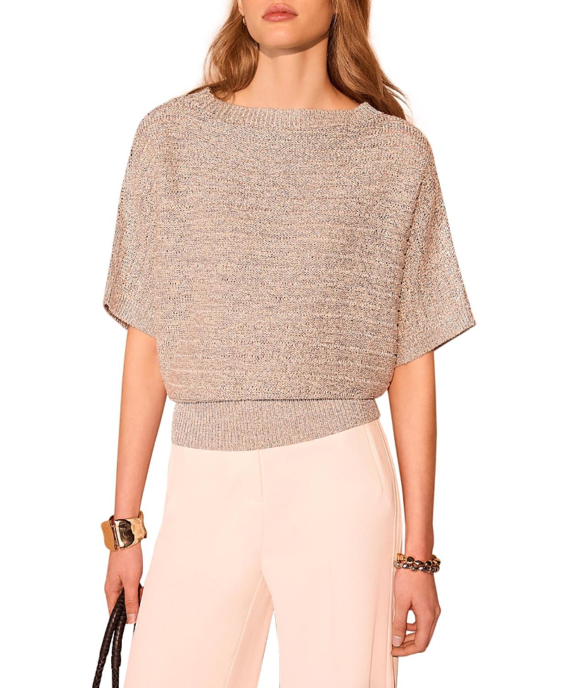 Mint Velvet Women's Metallic Batwing Knit Top