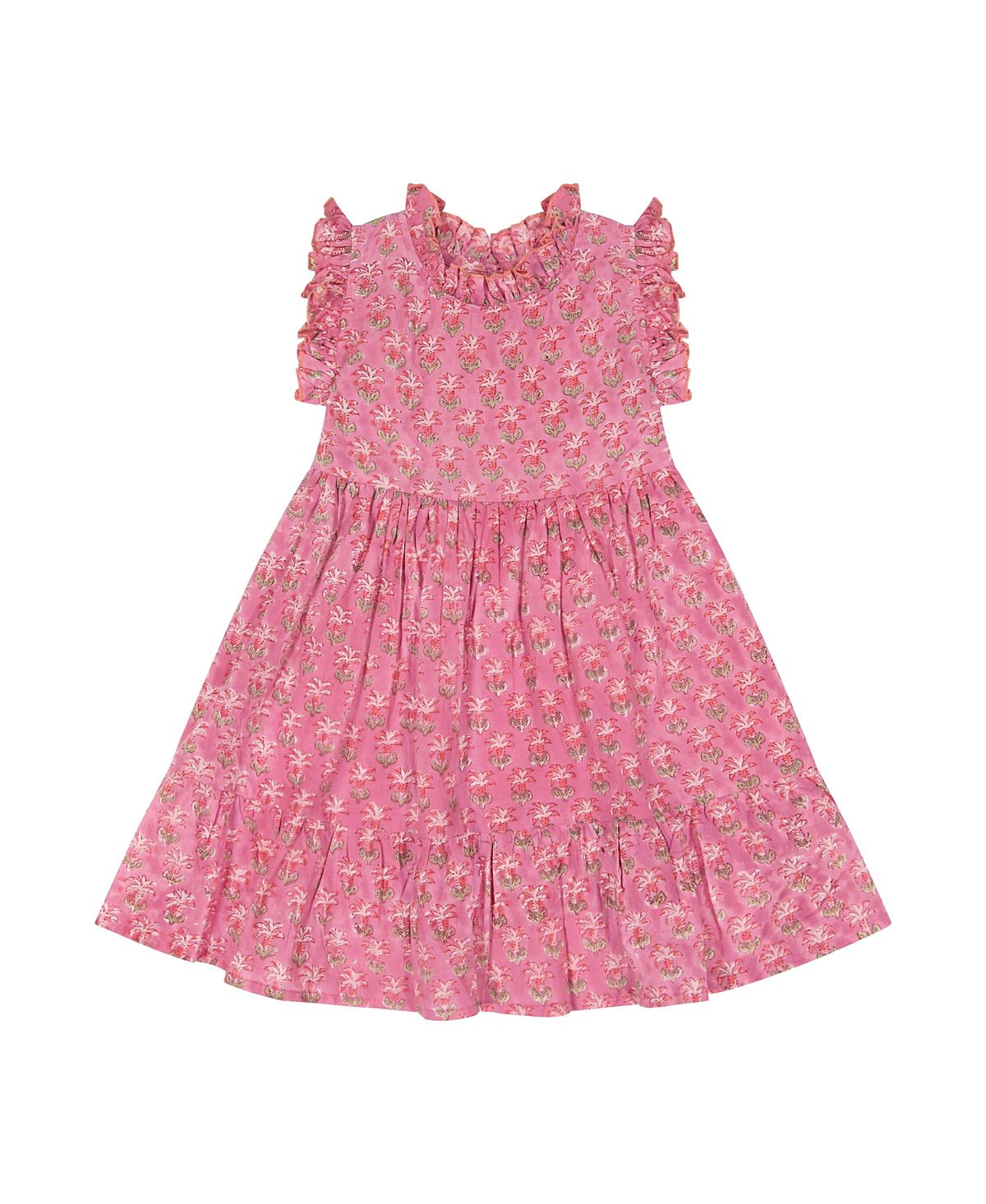 Mer St. Barth Girls' Ondine Ruffle Dress - Little Kid