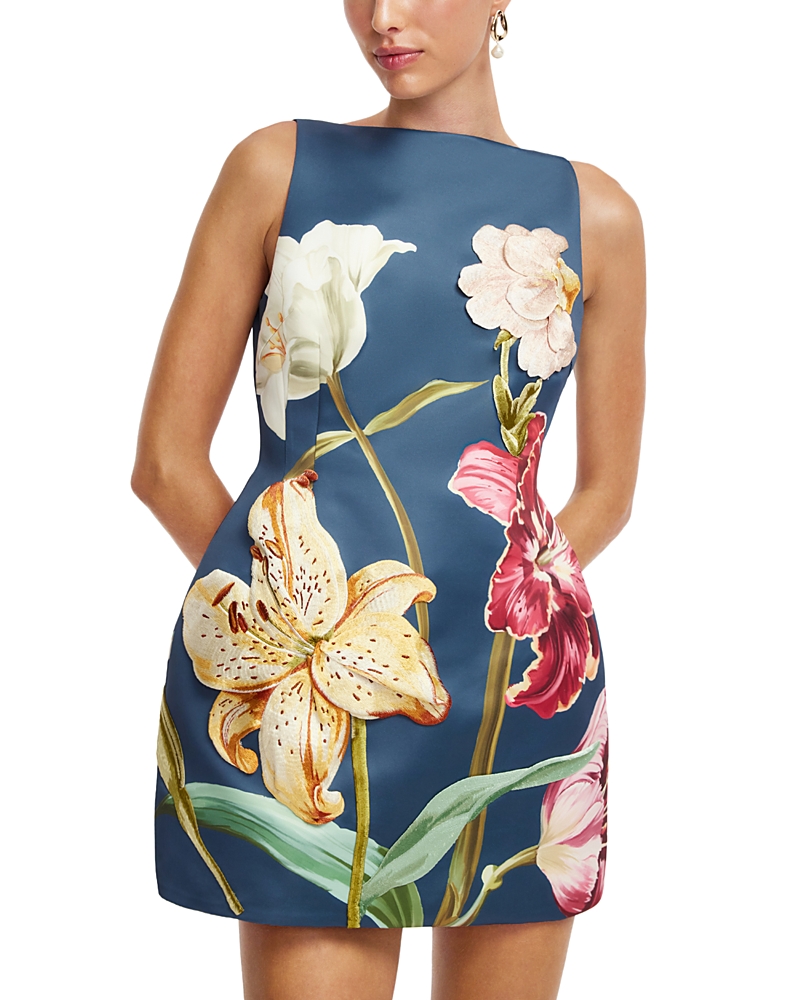 Leo Lin Ali Embroidered Mini Dress