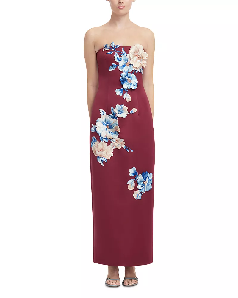 Leo Lin Rayna Embroidered Maxi Dress