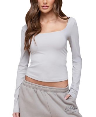 Edikted Hayden Square Neck Long Sleeve Top