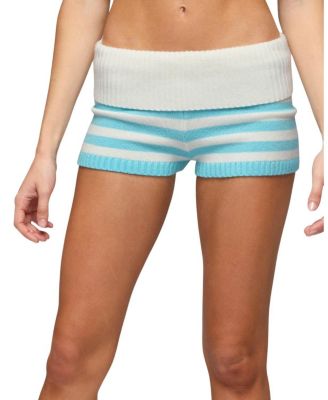  Saphi Striped Foldover Knit Shorts