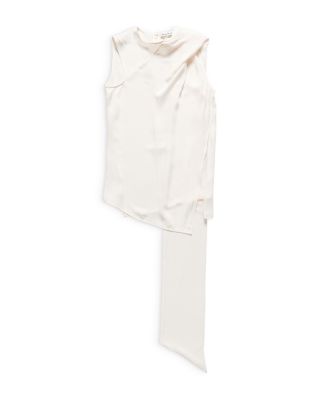 Silk Sleeveless Sash Top