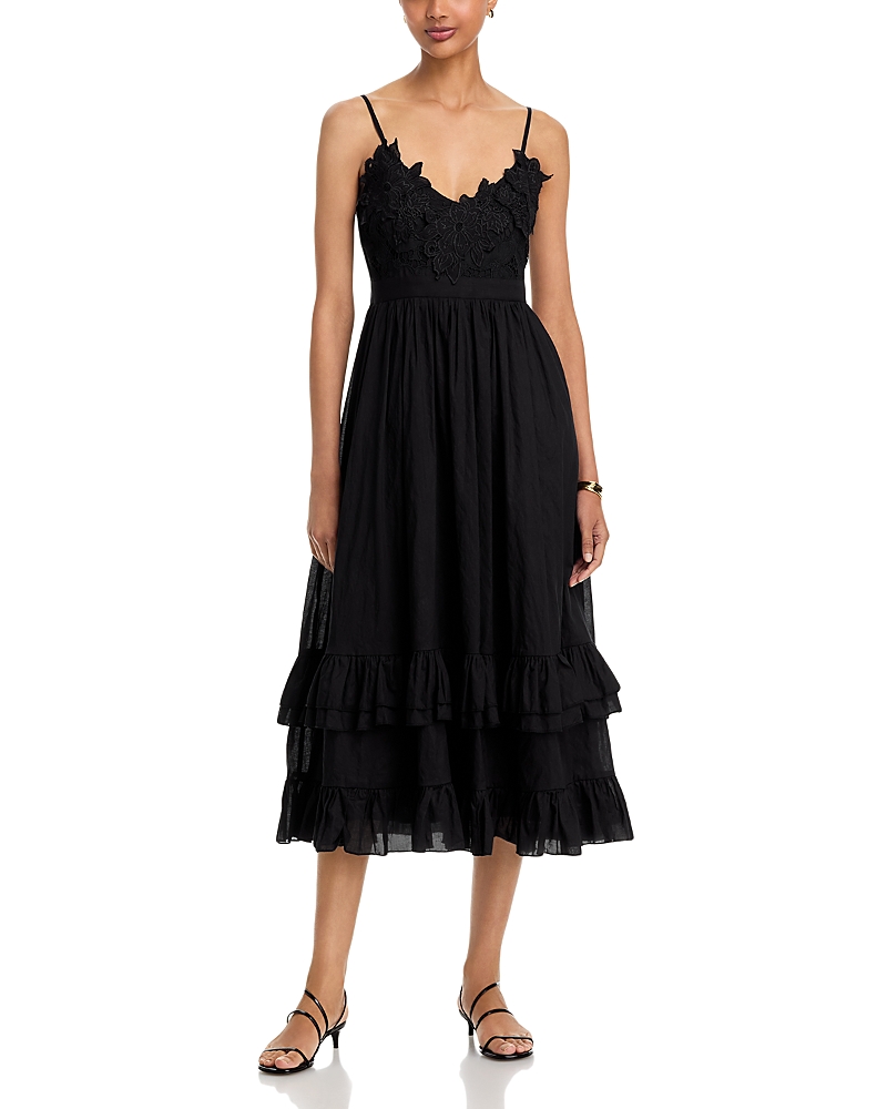 Aqua Lace Bodice Maxi Dress - Exclusive