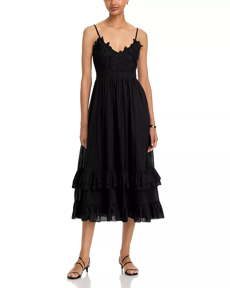 Aqua Lace Bodice Maxi Dress - Exclusive