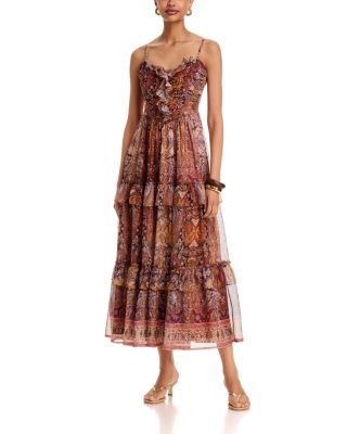 Paisley Border Midi Dress - Exclusive 