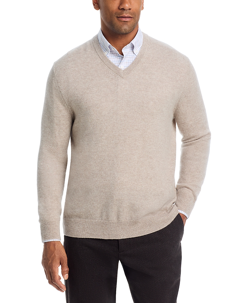 The Men's Store at Bloomingdale's Barley Cashmere V-Neck Sweater - Exclusive