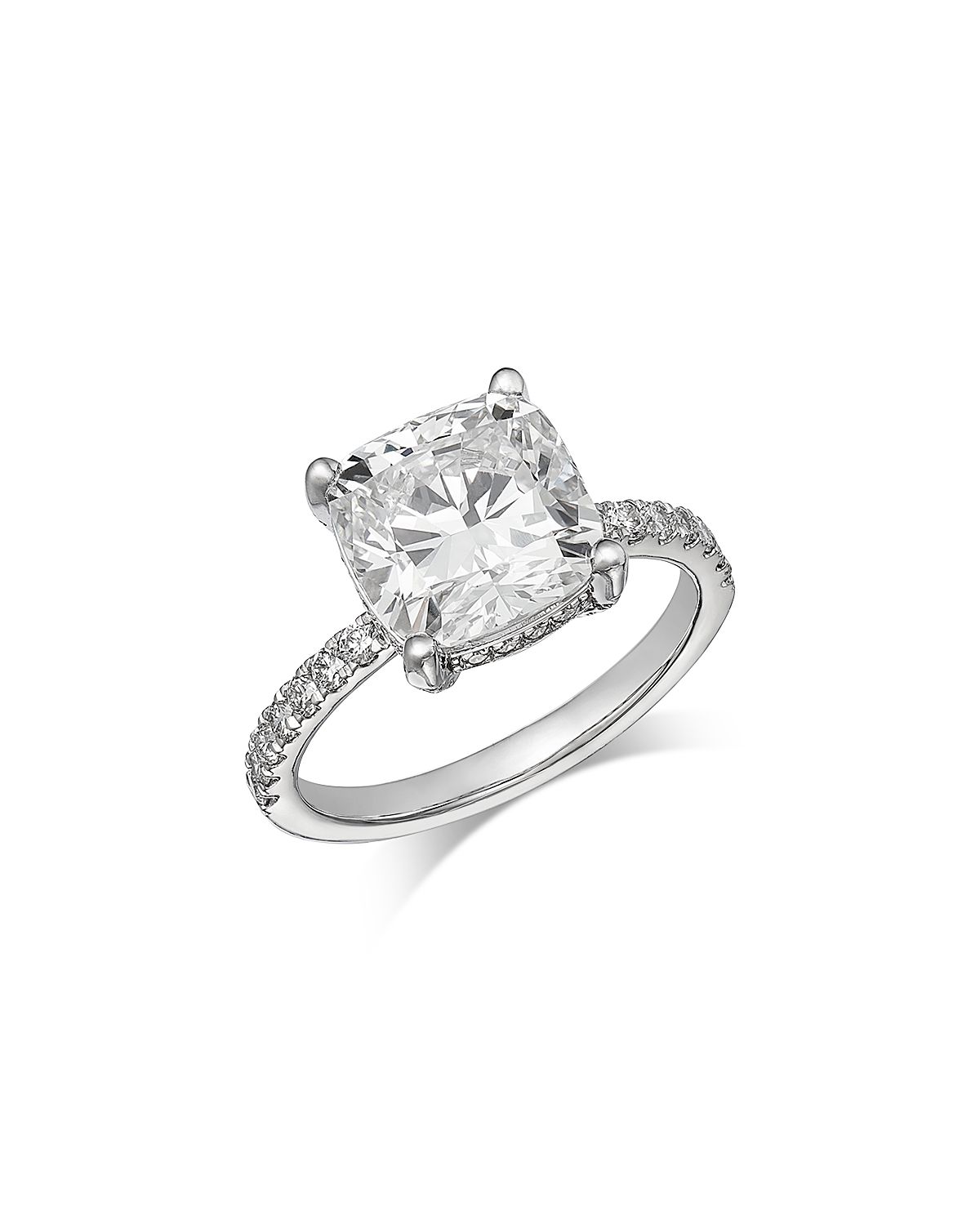 Bloomingdale's Fine Collection Certified Lab Grown Diamond Cushion Cut Engagement Ring
