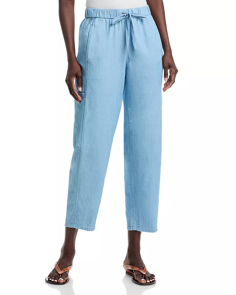 Eileen Fisher Cotton Twill Lantern Cargo Pants