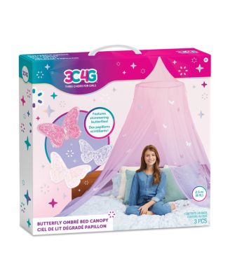  Butterfly Ombre Bed Canopy Kit, Ages 6+