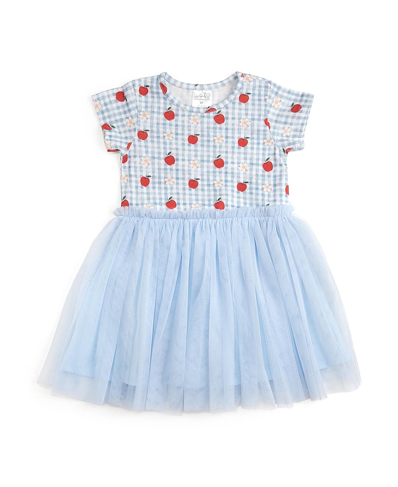 Sweet Wink Girls' Apple Gingham Short Sleeve Tutu Dress - Little Kid, Big Kid