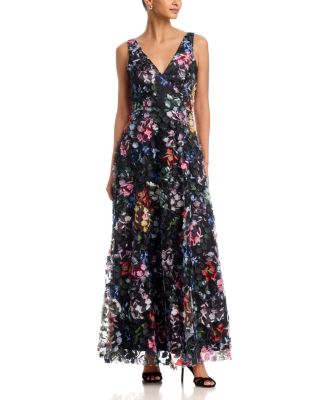 Sleeveless V Neck Gown