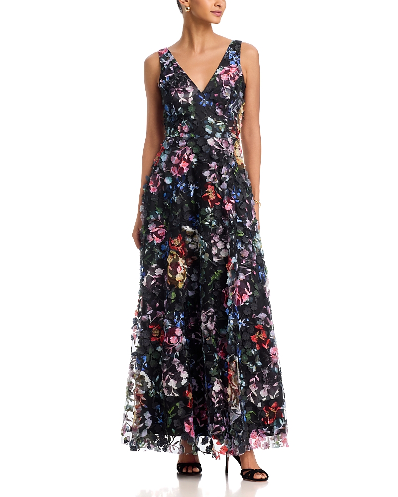 Eliza J Sleeveless V Neck Gown