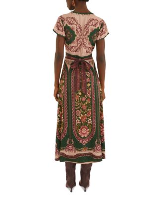 farm rio green maxi dress Women's Daniela Floral - Long sleeve