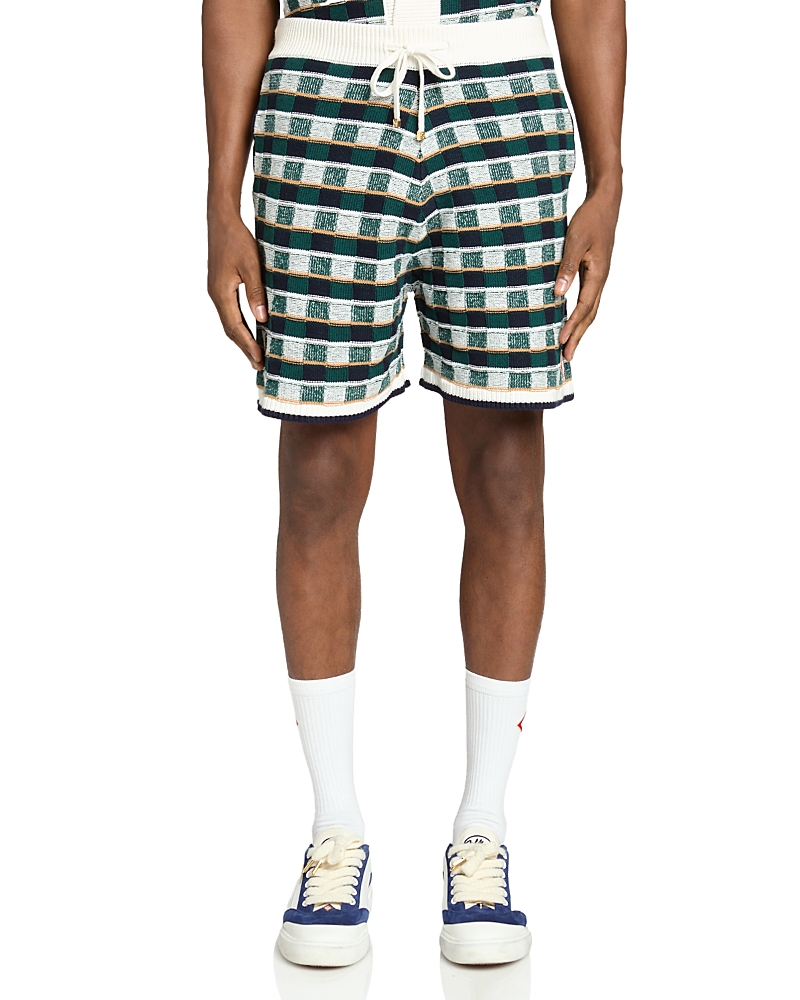 Casablanca Check Embroidery Shorts