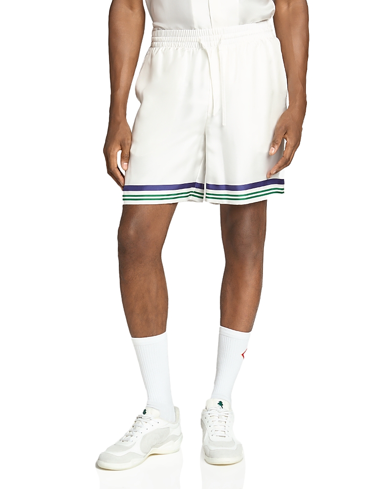 Casablanca Hotel Emblem Silk Shorts
