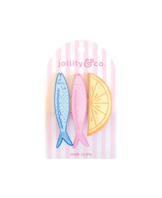  Lemon and Sardines Hair Clips, Set of 3