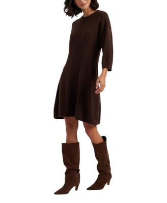  Women's Wool-Cashmere Wide-Sleeve Dress