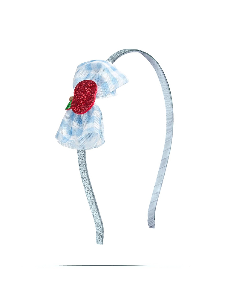 Sweet Wink Girls' Apple Gingham Tulle Bow Headband - Little Kid, Big Kid