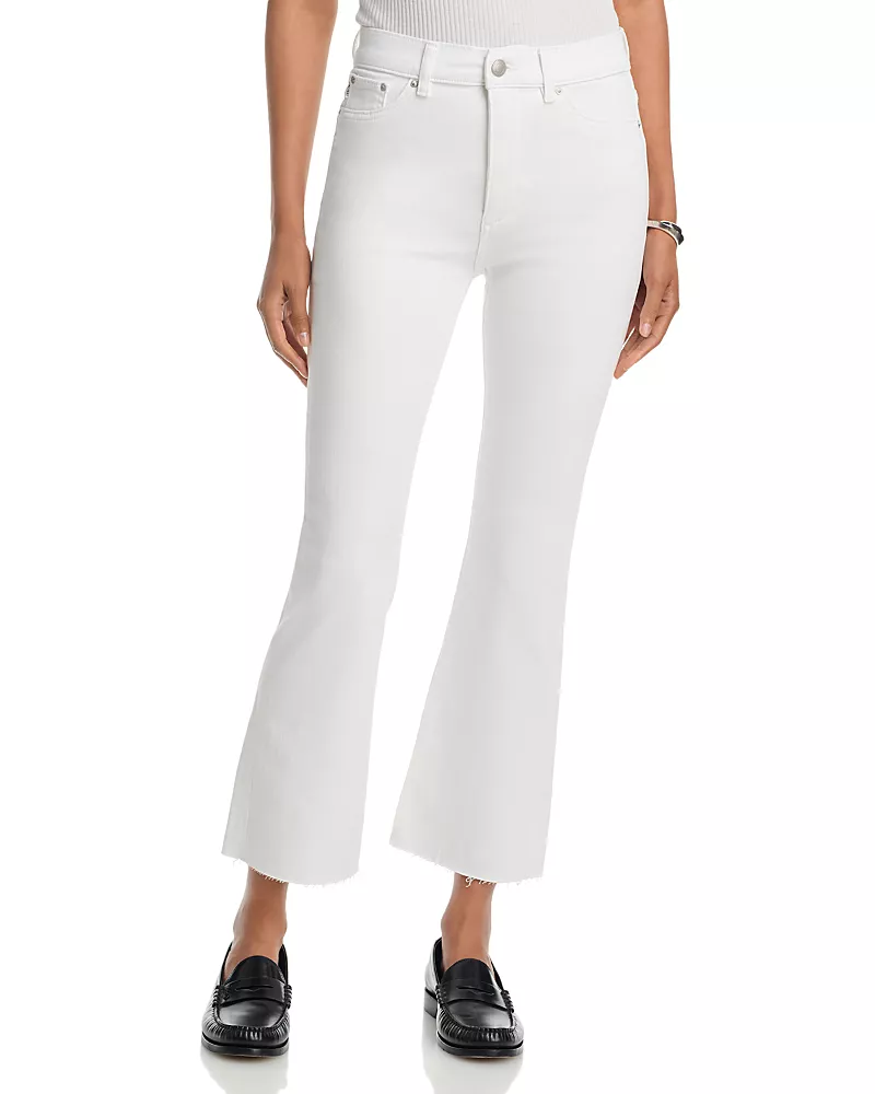 DL1961 Bridget Bootcut High Rise Instasculpt Crop Jeans in White