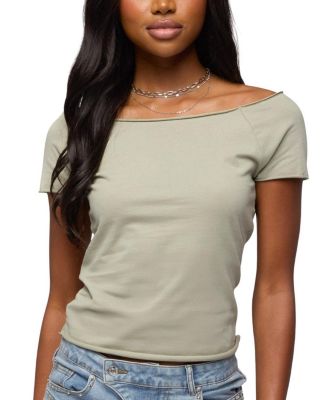 Kamalah Boat Neck Cotton T-Shirt